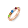 7 Stone Birthstone Ring