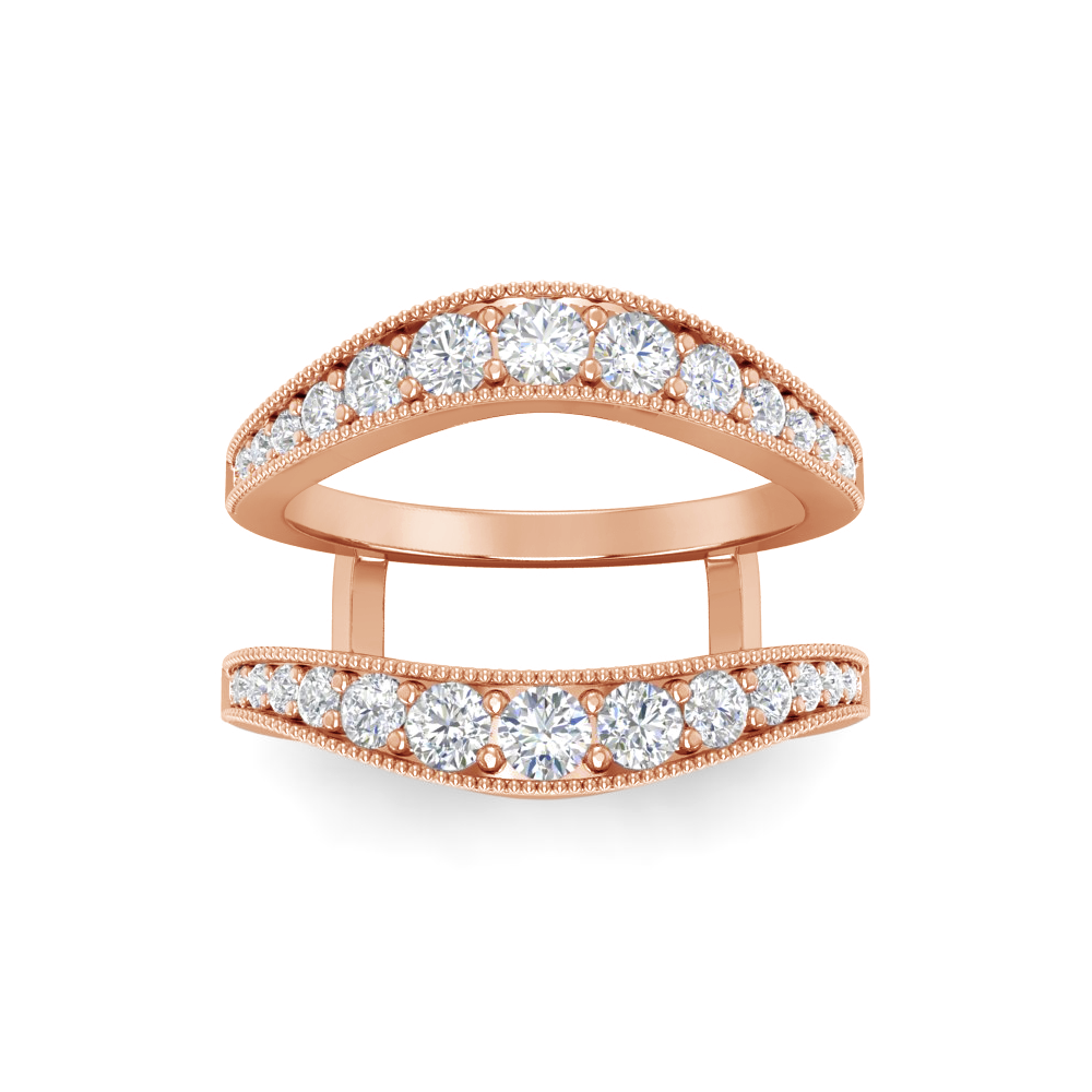 Moissanite Classic Milgrain Ring Jacket