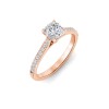 1.77 Ctw Cushion Diamond Surprise Pavé Cathedral Engagement Ring