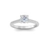 1.77 Ctw Cushion Diamond Surprise Pavé Cathedral Engagement Ring