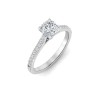 1.77 Ctw Cushion Diamond Surprise Pavé Cathedral Engagement Ring