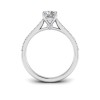 1.77 Ctw Cushion Diamond Surprise Pavé Cathedral Engagement Ring