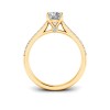 1.77 Ctw Cushion Diamond Surprise Pavé Cathedral Engagement Ring