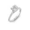 2.27 Ctw Cushion Diamond Surprise Pavé Cathedral Engagement Ring