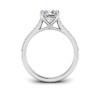 2.27 Ctw Cushion Diamond Surprise Pavé Cathedral Engagement Ring