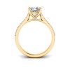 2.27 Ctw Cushion Diamond Surprise Pavé Cathedral Engagement Ring