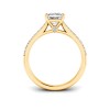 1.27 Ctw Princess Diamond Surprise Pavé Cathedral Engagement Ring