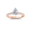 1 Ct Pear Lab Diamond & .27 Ctw Diamond Surprise Pavé Cathedral Engagement Ring