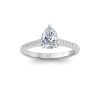 1.77 Ctw Pear Diamond Surprise Pavé Cathedral Engagement Ring