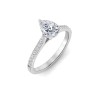 1.77 Ctw Pear Diamond Surprise Pavé Cathedral Engagement Ring