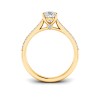 1.77 Ctw Pear Diamond Surprise Pavé Cathedral Engagement Ring