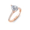 2.27 Ctw Pear Diamond Surprise Pavé Cathedral Engagement Ring