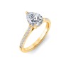 2.27 Ctw Pear Diamond Surprise Pavé Cathedral Engagement Ring