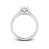 1.5 Ct Radiant Lab Diamond & .27 Ctw Diamond Surprise Pavé Cathedral Engagement Ring