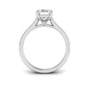 2.5 Ct Radiant Lab Diamond & .27 Ctw Diamond Surprise Pavé Cathedral Engagement Ring