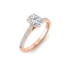 1.77 Ctw Oval Diamond Surprise Pavé Cathedral Engagement Ring