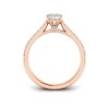 1.77 Ctw Oval Diamond Surprise Pavé Cathedral Engagement Ring