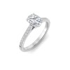 1.77 Ctw Oval CZ Surprise Pavé Cathedral Engagement Ring