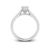 1.77 Ctw Oval CZ Surprise Pavé Cathedral Engagement Ring