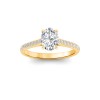 1 Ct Oval Lab Diamond & .27 Ctw Diamond Surprise Pavé Cathedral Engagement Ring