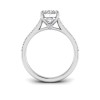 2.5 Ct Oval Lab Diamond & .27 Ctw Diamond Surprise Pavé Cathedral Engagement Ring