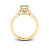 2.77 Ctw Oval CZ Surprise Pavé Cathedral Engagement Ring