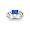 1 Ct Topaz Emerald Cut Birthstone Cuban Ring