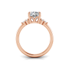 2.68 Ctw Cushion CZ Trio Cluster Engagement Ring