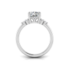 2.68 Ctw Cushion CZ Trio Cluster Engagement Ring