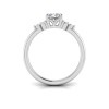 1.18 Ctw Cushion Diamond Trio Cluster Engagement Ring