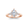 1.68 Ctw Marquise Diamond Trio Cluster Engagement Ring