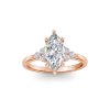 2.68 Ctw Marquise CZ Trio Cluster Engagement Ring