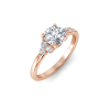 1.68 Ctw Round CZ Trio Cluster Engagement Ring