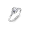 1.18 Ctw Oval CZ Trio Cluster Engagement Ring