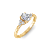 1.18 Ctw Oval CZ Trio Cluster Engagement Ring