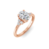 2.18 Ctw Oval Diamond Trio Cluster Engagement Ring