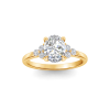 2.18 Ctw Oval Diamond Trio Cluster Engagement Ring