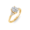 2.18 Ctw Oval Diamond Trio Cluster Engagement Ring