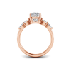 1.34 Ctw Pear CZ Tapered Engagement Ring