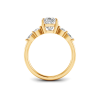 1.84 Ctw Pear Diamond Tapered Engagement Ring