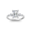 1.84 Ctw Radiant CZ Tapered Engagement Ring