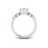 1.84 Ctw Radiant CZ Tapered Engagement Ring