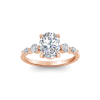 1.84 Ctw Oval Diamond Tapered Engagement Ring