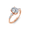 1.84 Ctw Oval Diamond Tapered Engagement Ring