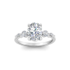 1.84 Ctw Oval Diamond Tapered Engagement Ring