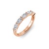 Five Stone Oval CZ Half Eternity Wedding Band