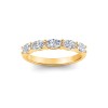 Five Stone Oval Moissanite Half Eternity Wedding Band