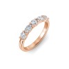 Five Stone Round & Oval CZ Half Eternity Wedding Band