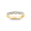 Five Stone Round & Oval Lab Diamond Half Eternity Wedding Band