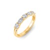 Five Stone Round & Oval Lab Diamond Half Eternity Wedding Band